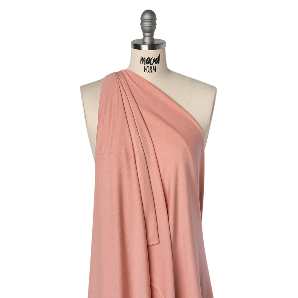 Stretch Viscose Jersey - Peony Pink - Designer Deadstock Stretch Viscose Jersey - Peony Pink - Designer Deadstock