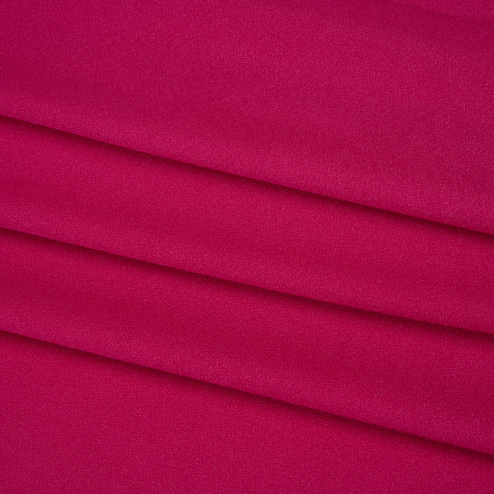 Stretch Polyester Crepe Knit - Magenta - Designer Deadstock Stretch Polyester Crepe Knit - Magenta - Designer Deadstock