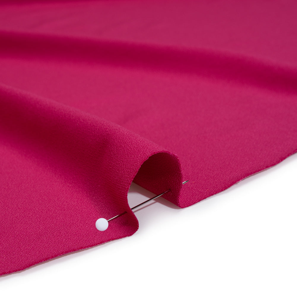Stretch Polyester Crepe Knit - Magenta - Designer Deadstock Stretch Polyester Crepe Knit - Magenta - Designer Deadstock