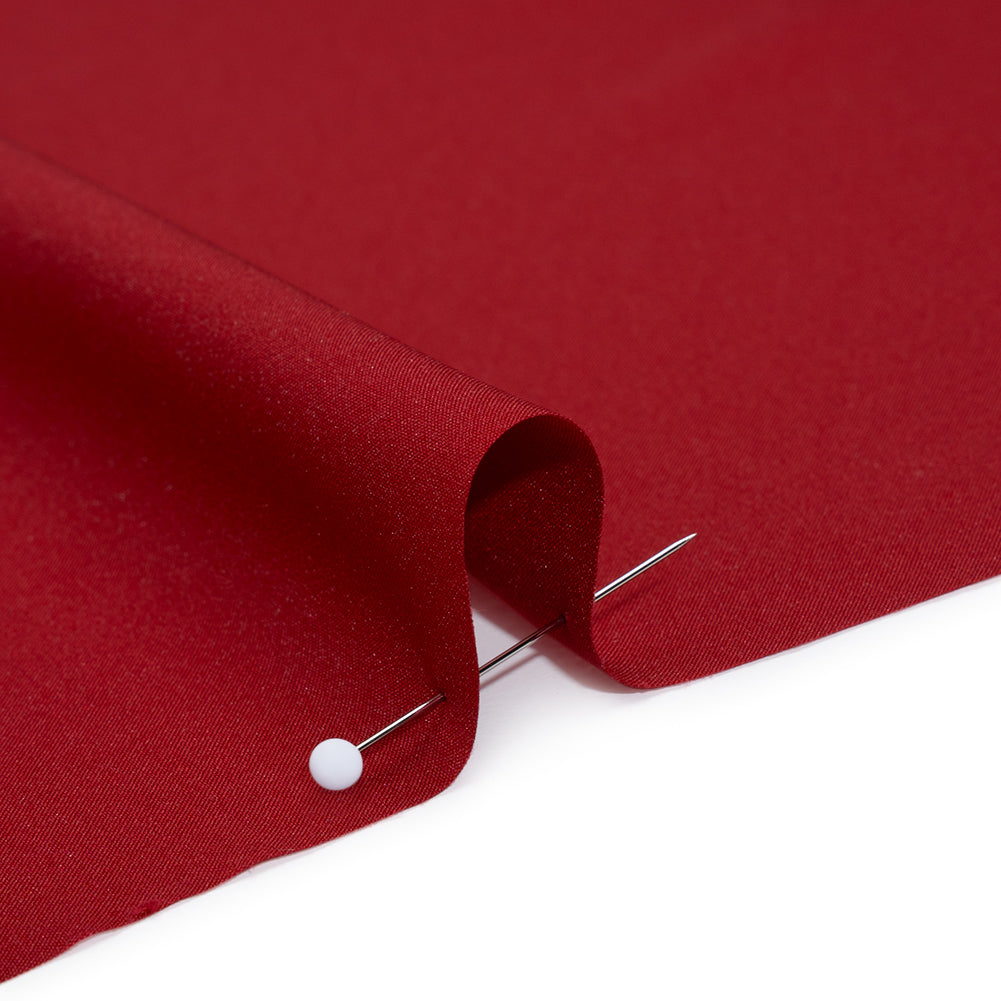 Polyester Challis - Cranberry Red - Designer Deadstock Polyester Challis - Cranberry Red - Designer Deadstock