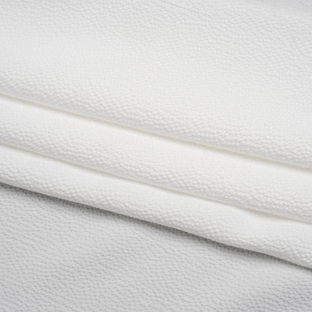 Puckered Satin-Faced Crepe - White - Designer Deadstock Puckered Satin-Faced Crepe - White - Designer Deadstock