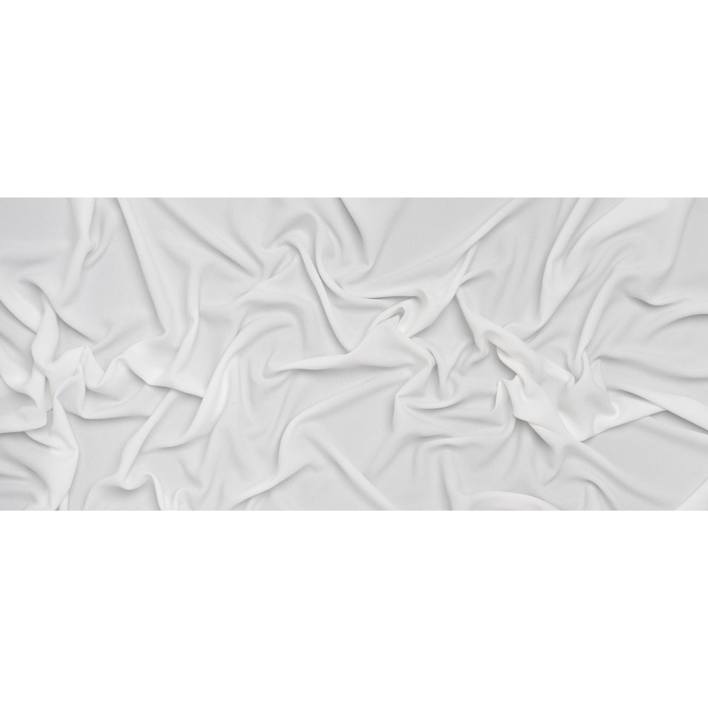 Puckered Satin-Faced Crepe - White - Designer Deadstock Puckered Satin-Faced Crepe - White - Designer Deadstock