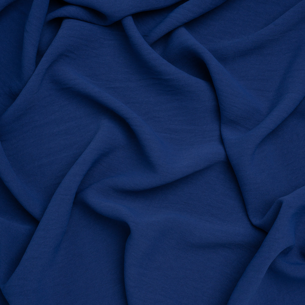 Drapey Polyester Twill - Cobalt Blue - Designer Deadstock Drapey Polyester Twill - Cobalt Blue - Designer Deadstock