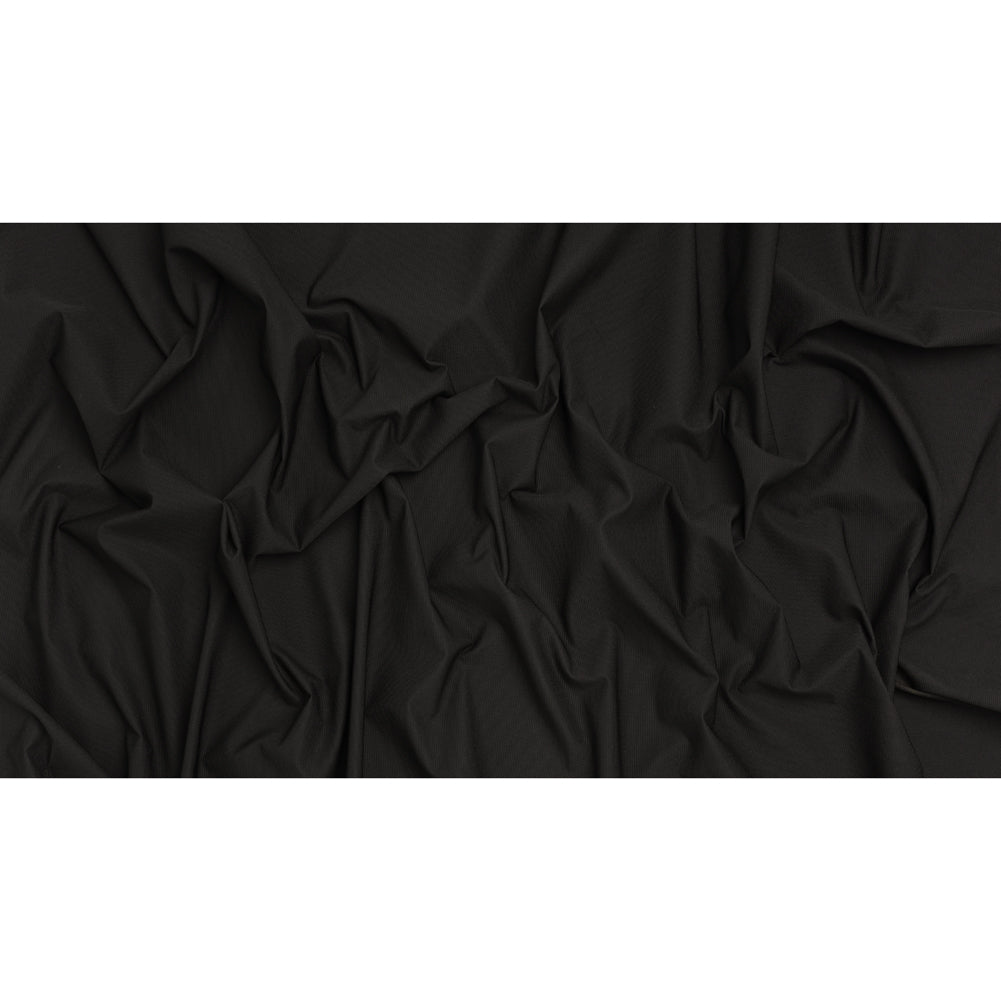 Stretch Polyester and Nylon Dobby Shirting - Black - Designer Deadstock Stretch Polyester and Nylon Dobby Shirting - Black - Designer Deadstock