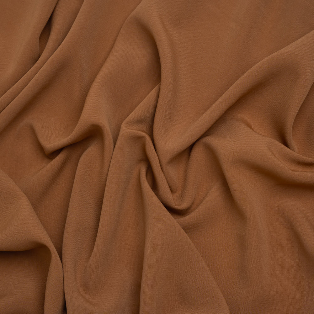 Drapey Polyester Woven - Autumnal Brown - Designer Deadstock Drapey Polyester Woven - Autumnal Brown - Designer Deadstock