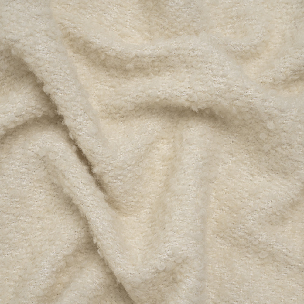 Wool Blend Boucle Tweed - Ivory Wool Blend Boucle Tweed - Ivory