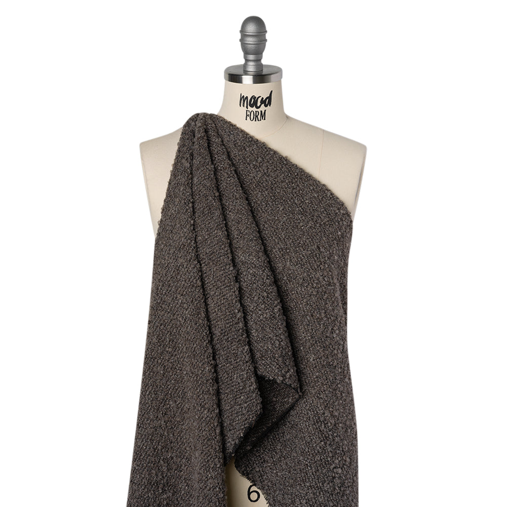 Wool Blend Boucle Tweed - Brown Drape Wool Blend Boucle Tweed - Brown Drape