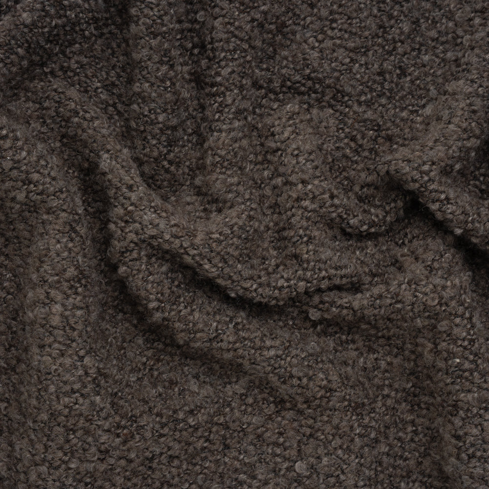 Wool Blend Boucle Tweed - Brown Wool Blend Boucle Tweed - Brown