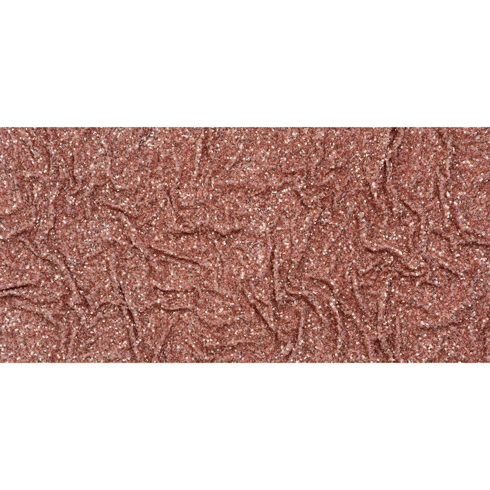 Recycled Polyester All-Over Circular Baby Sequins on Stretch Mesh - Pink - Divine Collection Recycled Polyester All-Over Circular Baby Sequins on Stretch Mesh - Pink - Divine Collection