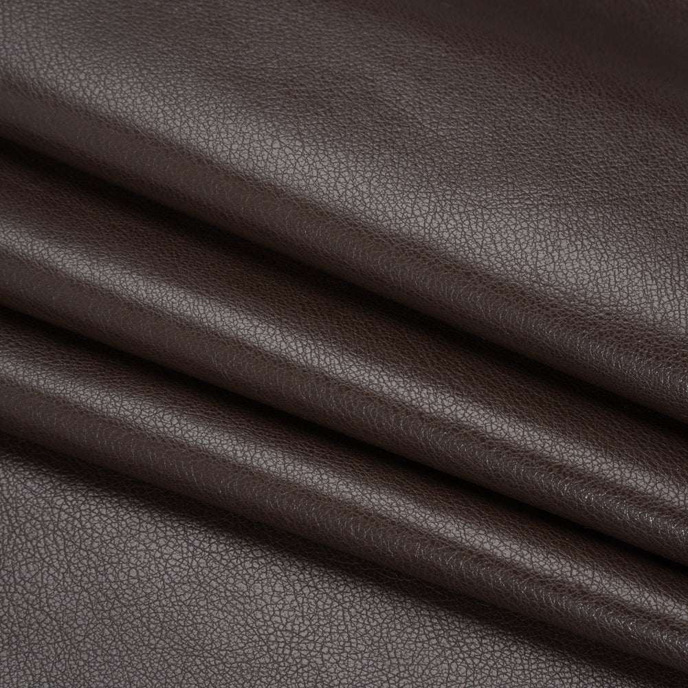 Buttery Faux Leather with Brushed Suede-like Backing - Chocolate - Veronica Collection Folded Buttery Faux Leather with Brushed Suede-like Backing - Chocolate - Veronica Collection Folded