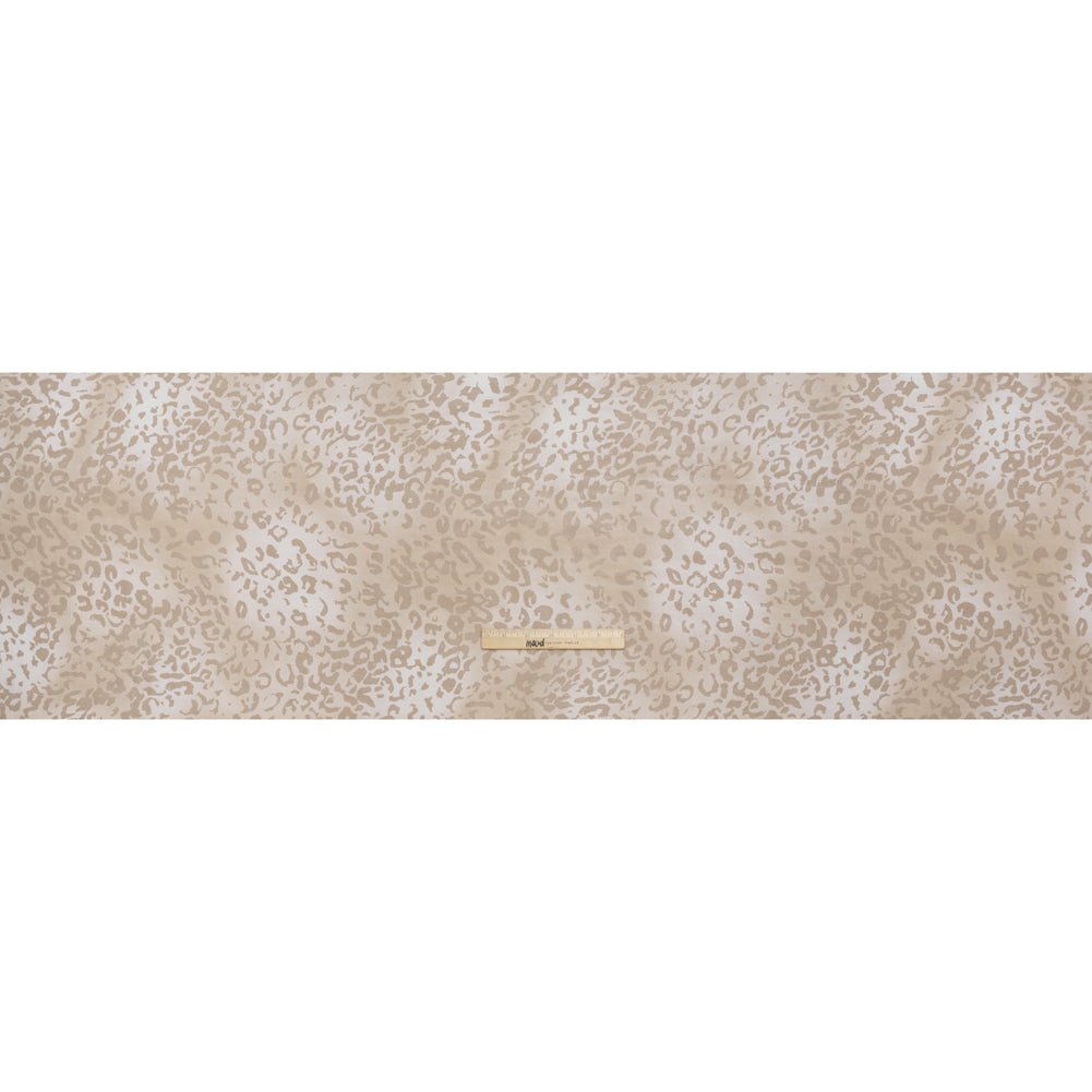 Silk Voile Print - Soft Beige and Tan Cheetah Spots - Deadstock - Full Silk Voile Print - Soft Beige and Tan Cheetah Spots - Deadstock - Full