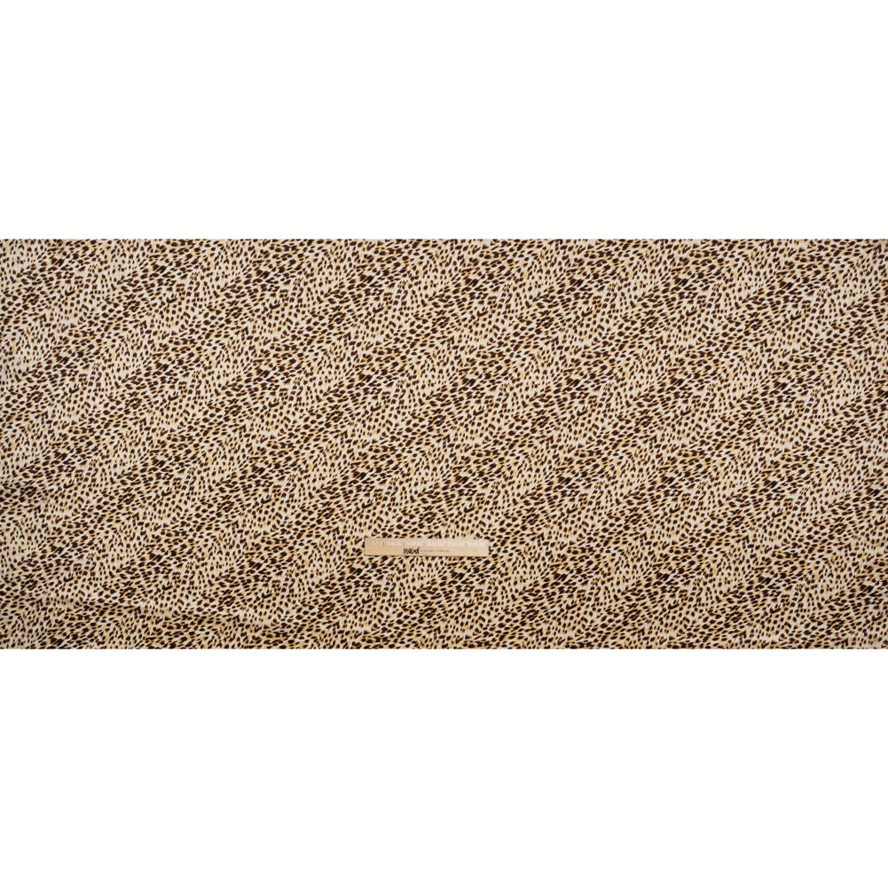 Silk Charmeuse Print - Beige and Brown Little Animal Spots - Deadstock Silk Charmeuse Print - Beige and Brown Little Animal Spots - Deadstock