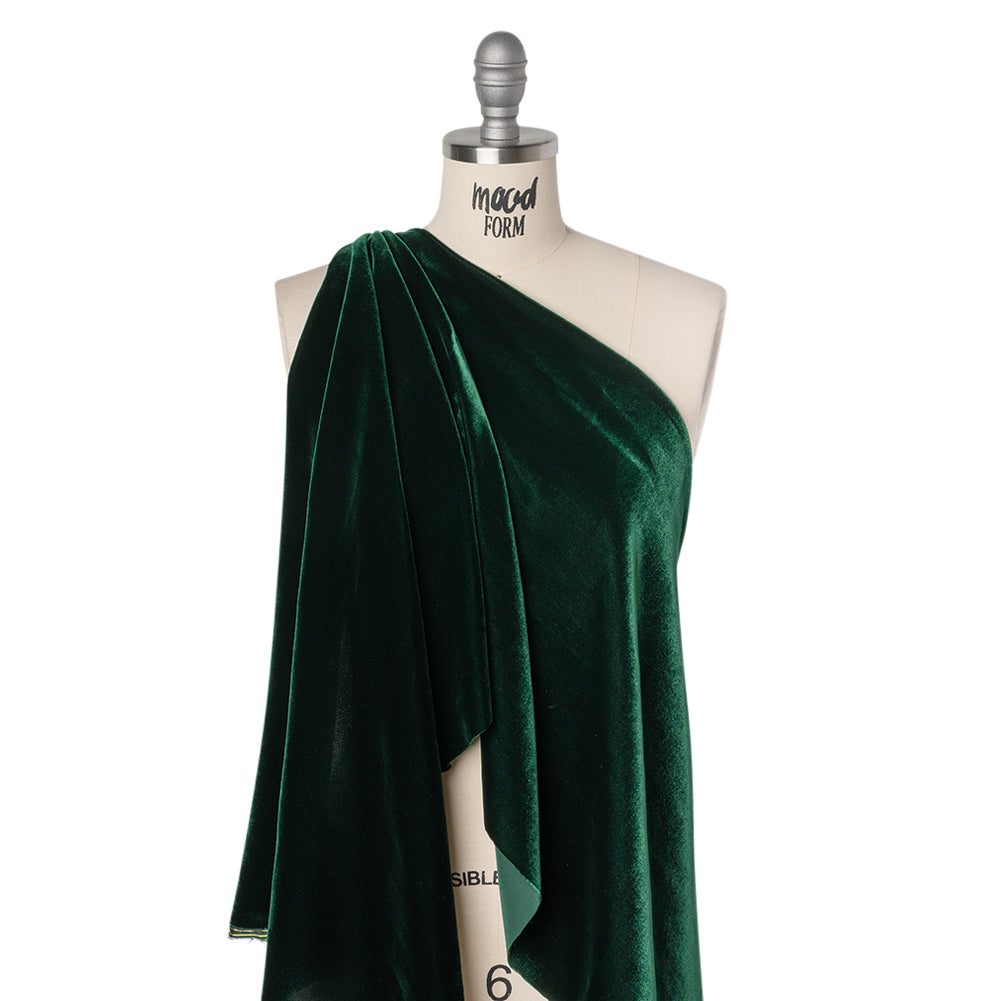 Rayon-Silk Velvet - Hunter Green - Cicero Collection Drape Rayon-Silk Velvet - Hunter Green - Cicero Collection Drape