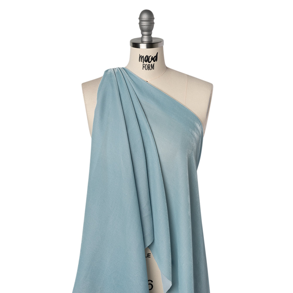 Rayon-Silk Velvet - Sky Blue - Cicero Collection Drape Rayon-Silk Velvet - Sky Blue - Cicero Collection Drape
