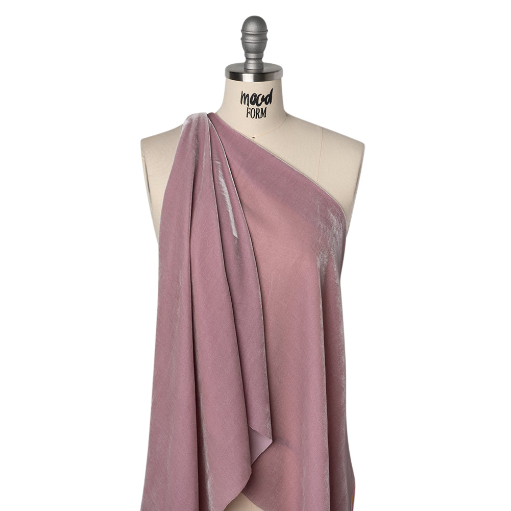 Rayon-Silk Velvet - Dusty Rose - Cicero Collection Drape Rayon-Silk Velvet - Dusty Rose - Cicero Collection Drape