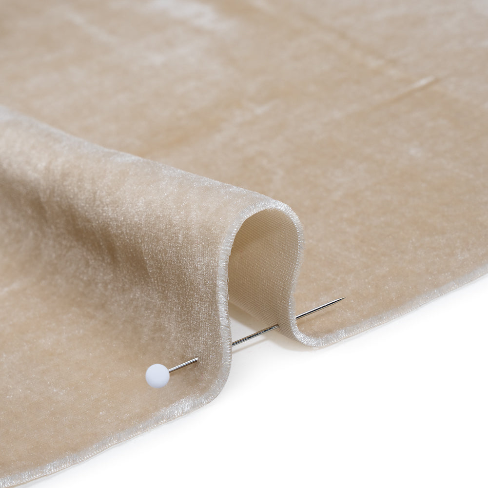 Rayon-Silk Velvet - Beige - Cicero Collection Detail Rayon-Silk Velvet - Beige - Cicero Collection Detail