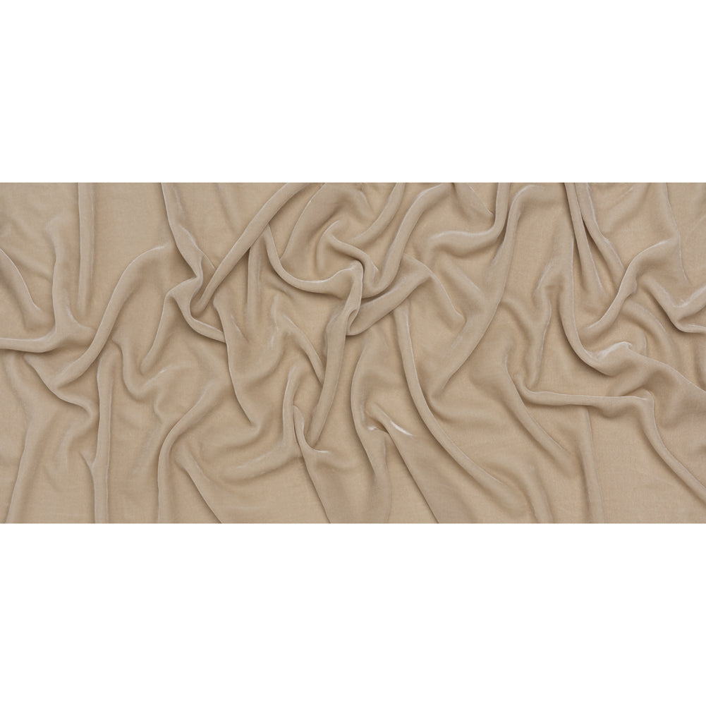 Rayon-Silk Velvet - Beige - Cicero Collection - Full Rayon-Silk Velvet - Beige - Cicero Collection - Full