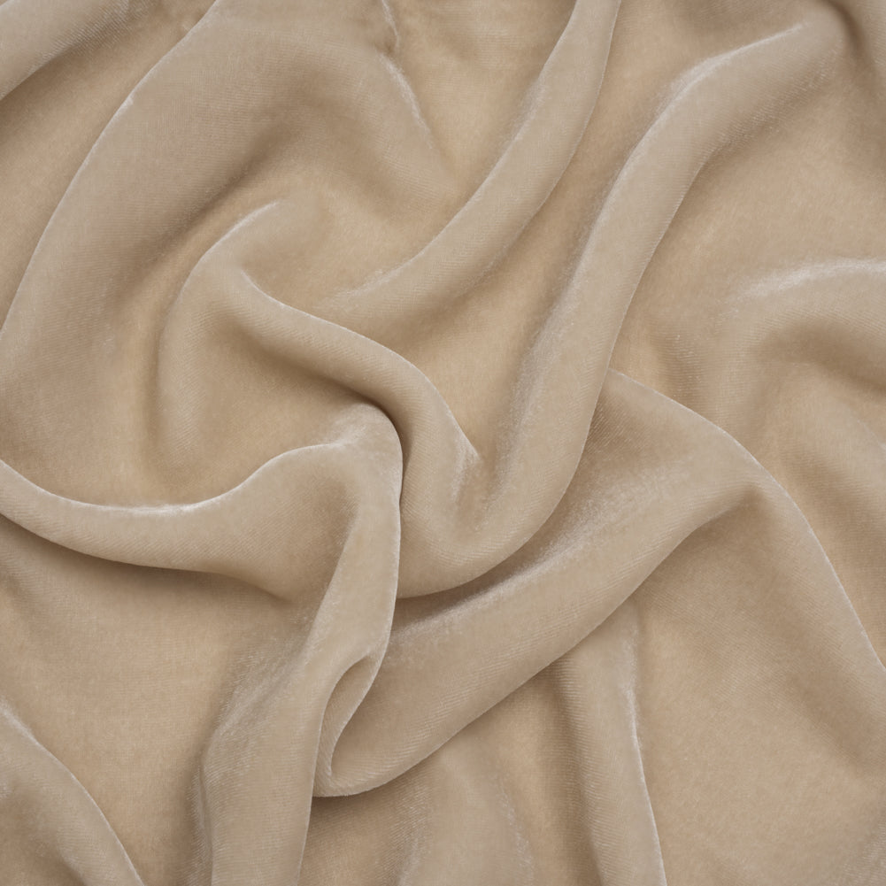 Rayon-Silk Velvet - Beige - Cicero Collection Rayon-Silk Velvet - Beige - Cicero Collection