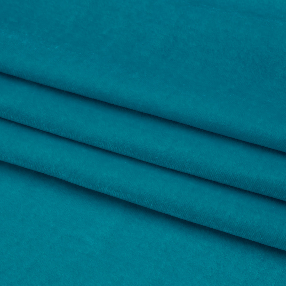 Rayon-Silk Velvet - Turquoise - Cicero Collection Folded Rayon-Silk Velvet - Turquoise - Cicero Collection Folded