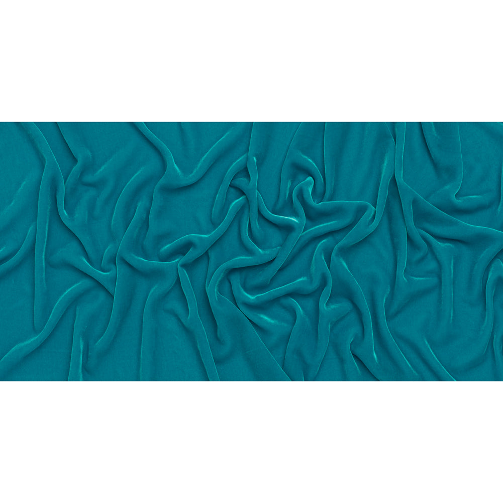 Rayon-Silk Velvet - Turquoise - Cicero Collection - Full Rayon-Silk Velvet - Turquoise - Cicero Collection - Full