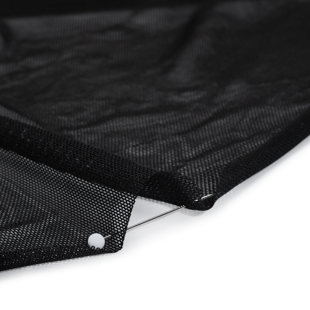 Polyester Stretch Mesh - Black - Designer Deadstock Polyester Stretch Mesh - Black - Designer Deadstock