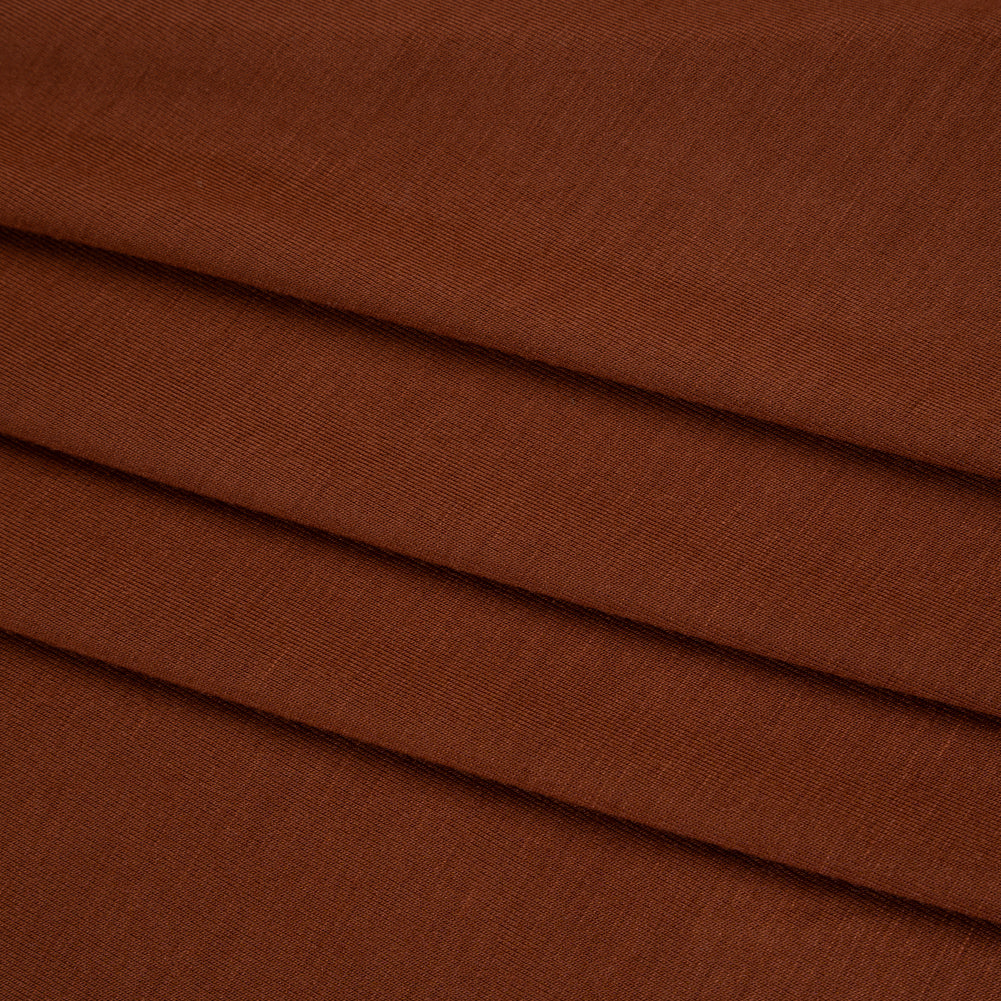 Stretch Rayon Jersey - Cognac - Designer Deadstock Stretch Rayon Jersey - Cognac - Designer Deadstock