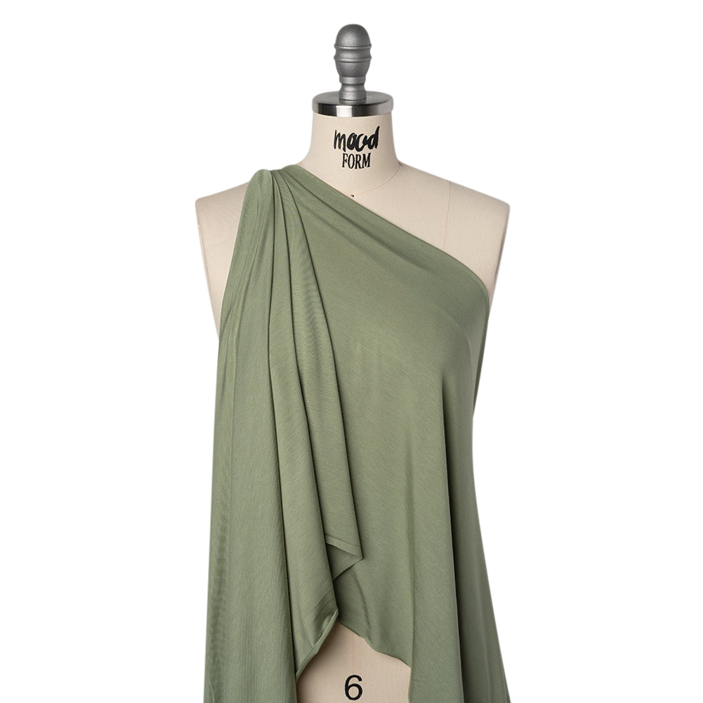 Stretch Rayon Jersey - Fern Green - Designer Deadstock Stretch Rayon Jersey - Fern Green - Designer Deadstock