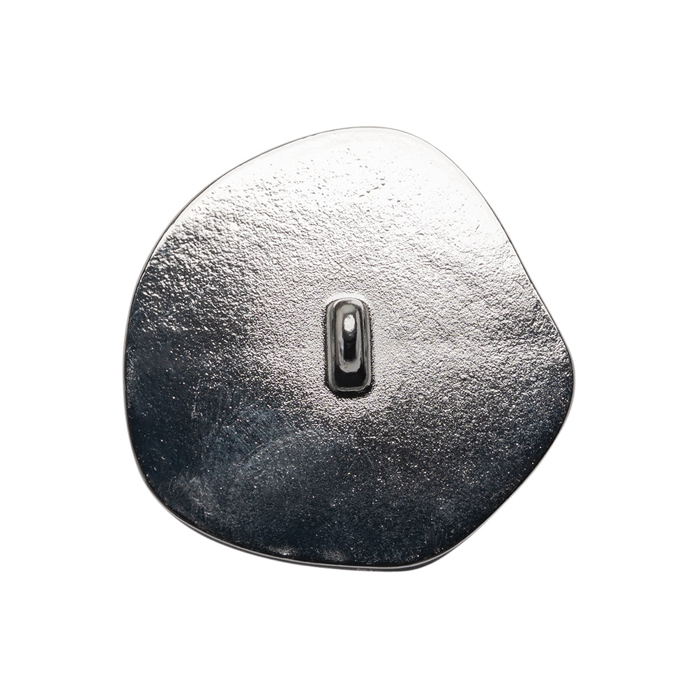 Organic Edge Enameled Shank Back Button - 40L/25.5mm - Nickel and Cream Organic Edge Enameled Shank Back Button - 40L/25.5mm - Nickel and Cream