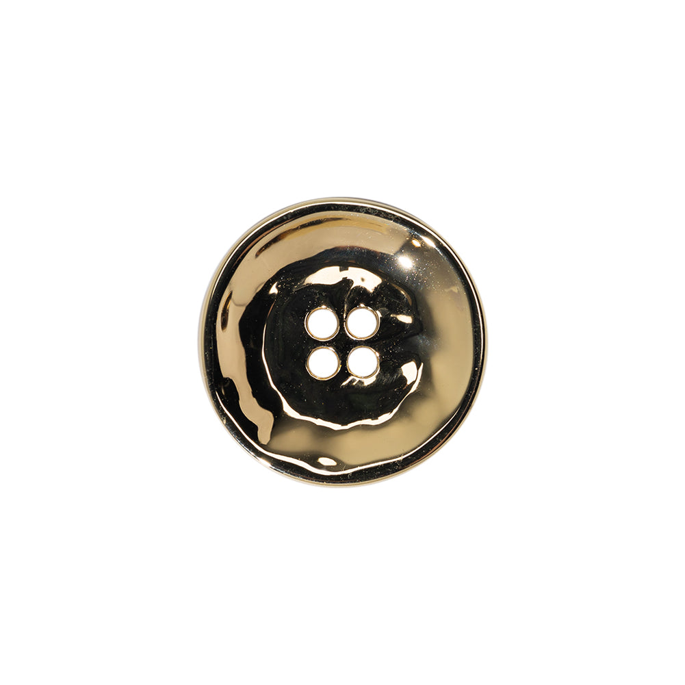 Organic Textured Metal Four-Hole Button - 27L/17mm - Gold Organic Textured Metal Four-Hole Button - 27L/17mm - Gold