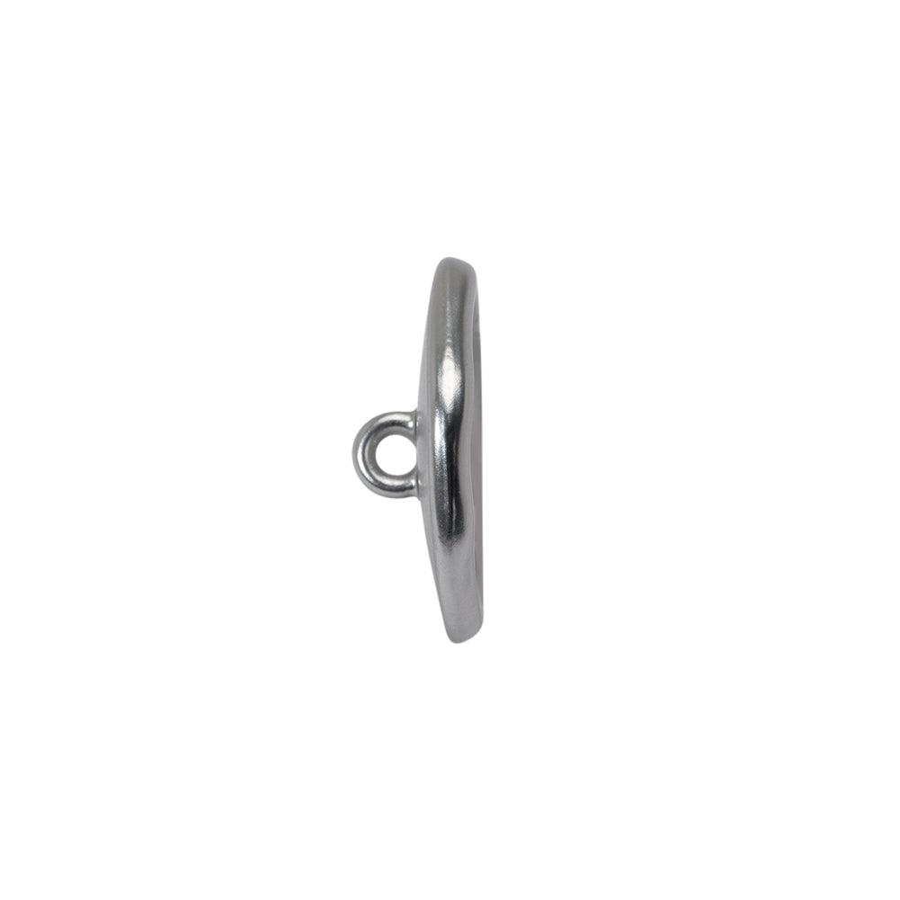 Organic Wavy Edge Concave Shank Back Metal Button - 27L/17mm - Brushed Nickel Organic Wavy Edge Concave Shank Back Metal Button - 27L/17mm - Brushed Nickel