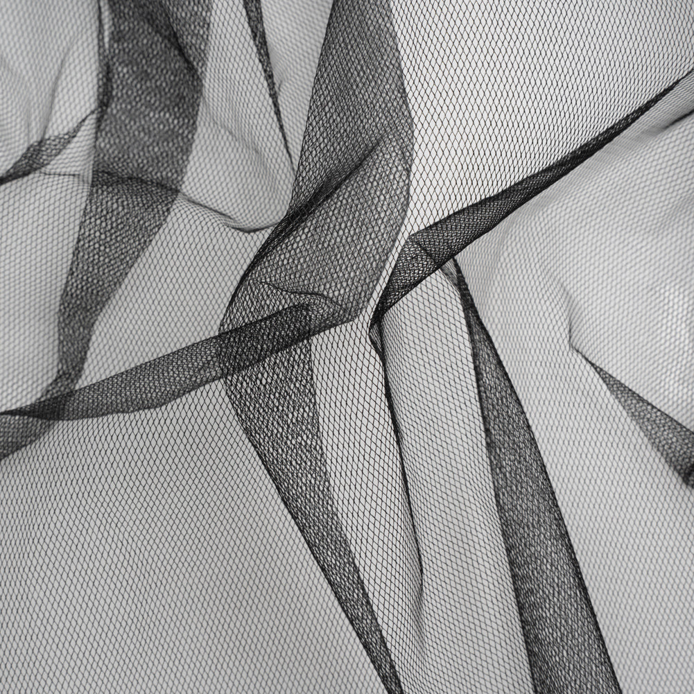 Stiff Polyester Tulle - Black - Deadstock Stiff Polyester Tulle - Black - Deadstock