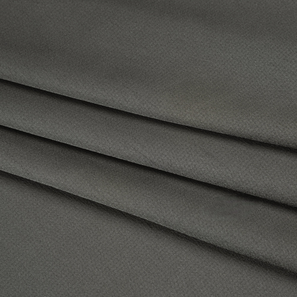 Stretch Crepe Back Satin - Gunmetal Gray - Designer Deadstock - Folded Stretch Crepe Back Satin - Gunmetal Gray - Designer Deadstock - Folded