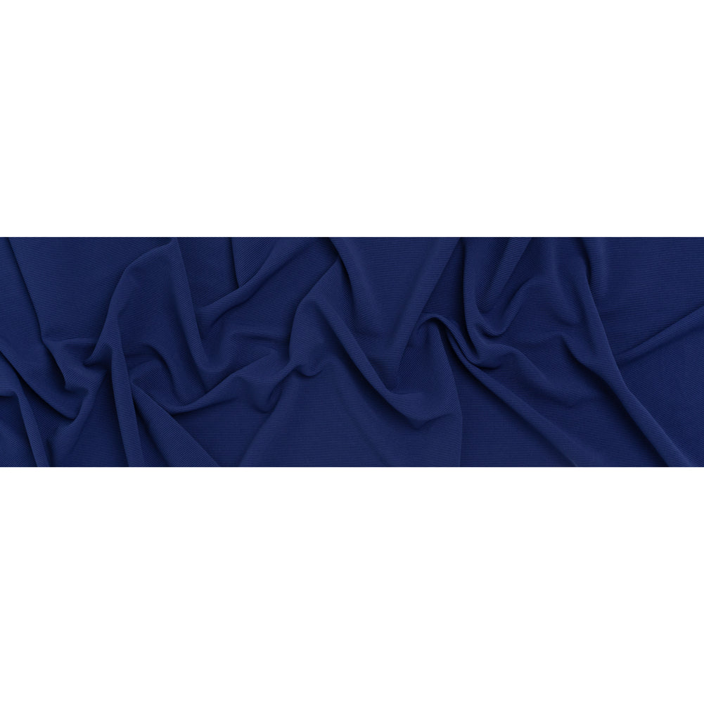 Stretch Polyester Ribbed Double Knit - Bright Royal Blue - Designer Deadstock - Full Stretch Polyester Ribbed Double Knit - Bright Royal Blue - Designer Deadstock - Full