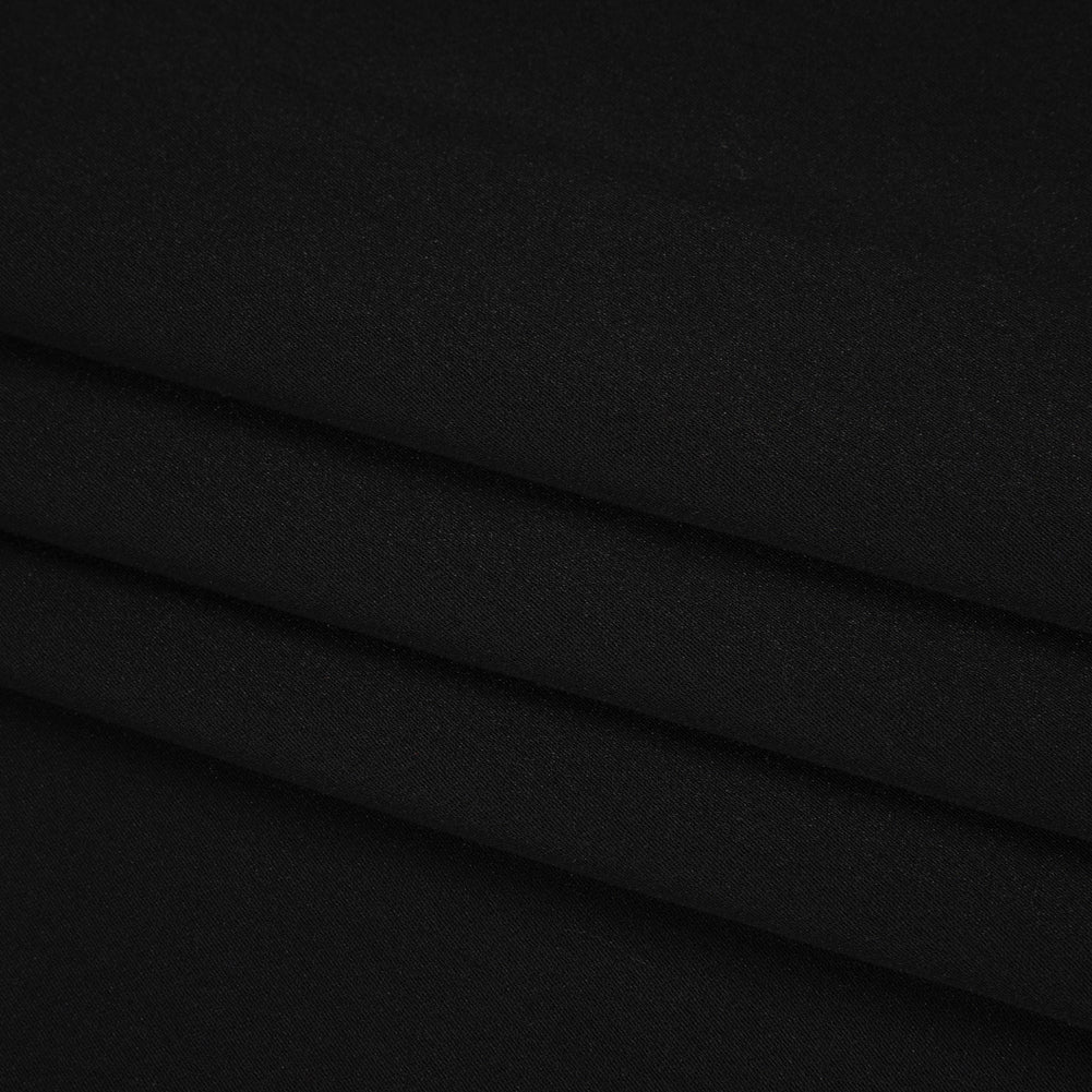 Polyester Crepe - Black - Designer Deadstock - Folded Polyester Crepe - Black - Designer Deadstock - Folded