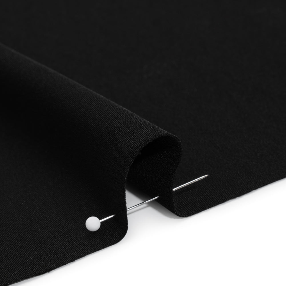Polyester Crepe - Black - Designer Deadstock - Detail Polyester Crepe - Black - Designer Deadstock - Detail