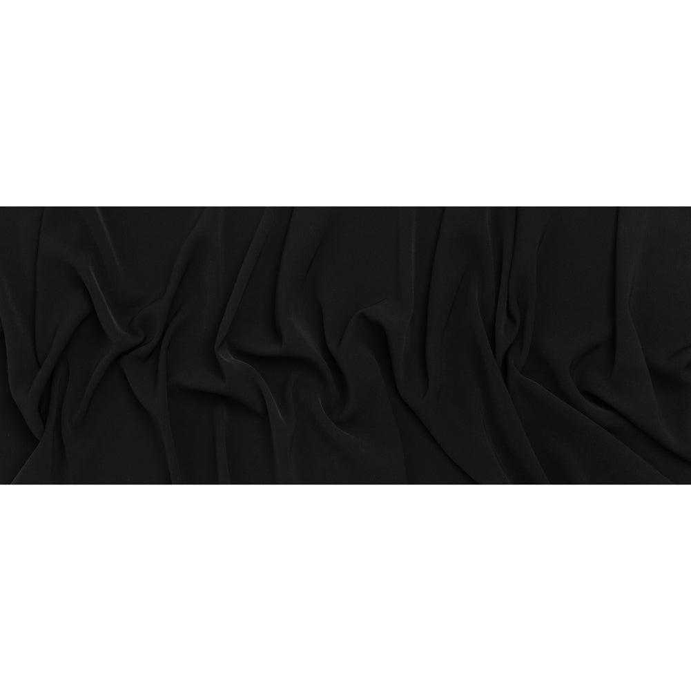 Polyester Crepe - Black - Designer Deadstock - Full Polyester Crepe - Black - Designer Deadstock - Full