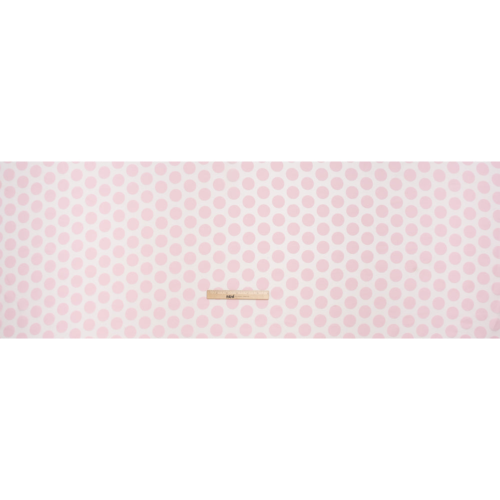 Polyester and Rayon Burnout Lightweight Organza - Light Pink Polka Dots - Deadstock - Full Polyester and Rayon Burnout Lightweight Organza - Light Pink Polka Dots - Deadstock - Full