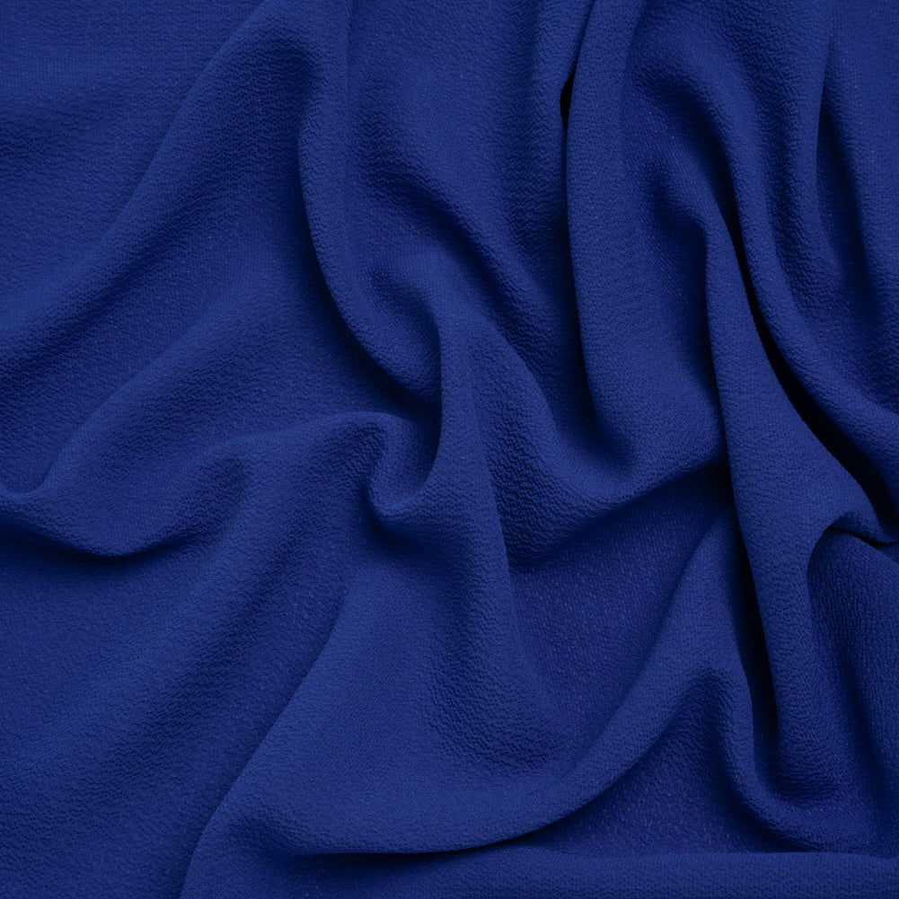 Stretch Polyester Bubble Crepe - Royal Blue - Designer Deadstock Stretch Polyester Bubble Crepe - Royal Blue - Designer Deadstock