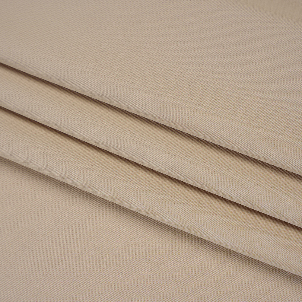 Stretch Polyester Twill - Light Sandy Beige - Deadstock - Folded Stretch Polyester Twill - Light Sandy Beige - Deadstock - Folded