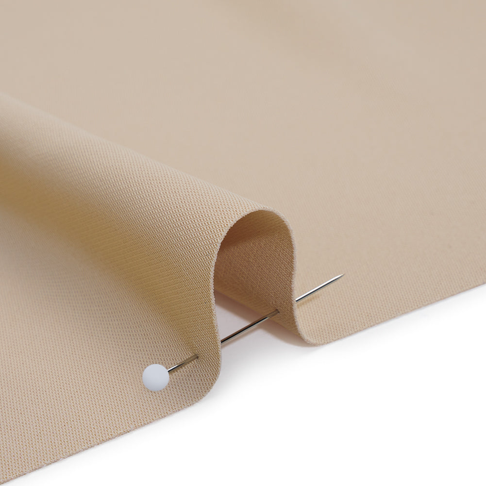 Stretch Polyester Twill - Light Sandy Beige - Deadstock - Detail Stretch Polyester Twill - Light Sandy Beige - Deadstock - Detail
