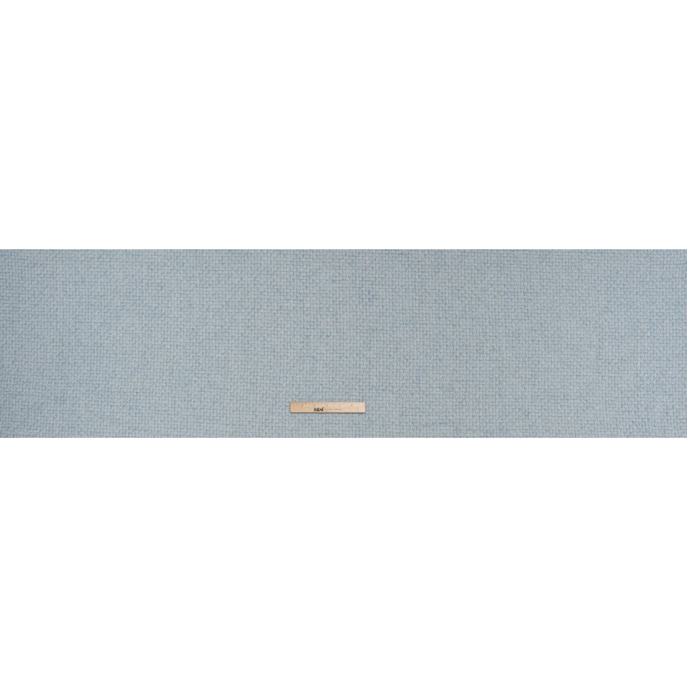 Metallic Wool Blend Tweed Made in Italy - Sky Blue, White and Silver Heathered - Deadstock Metallic Wool Blend Tweed Made in Italy - Sky Blue, White and Silver Heathered - Deadstock