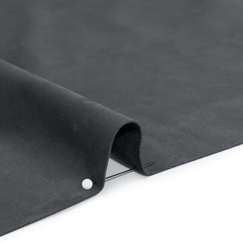 Stretch Recycled Polyester Faux Suede - Navy Detail Stretch Recycled Polyester Faux Suede - Navy Detail