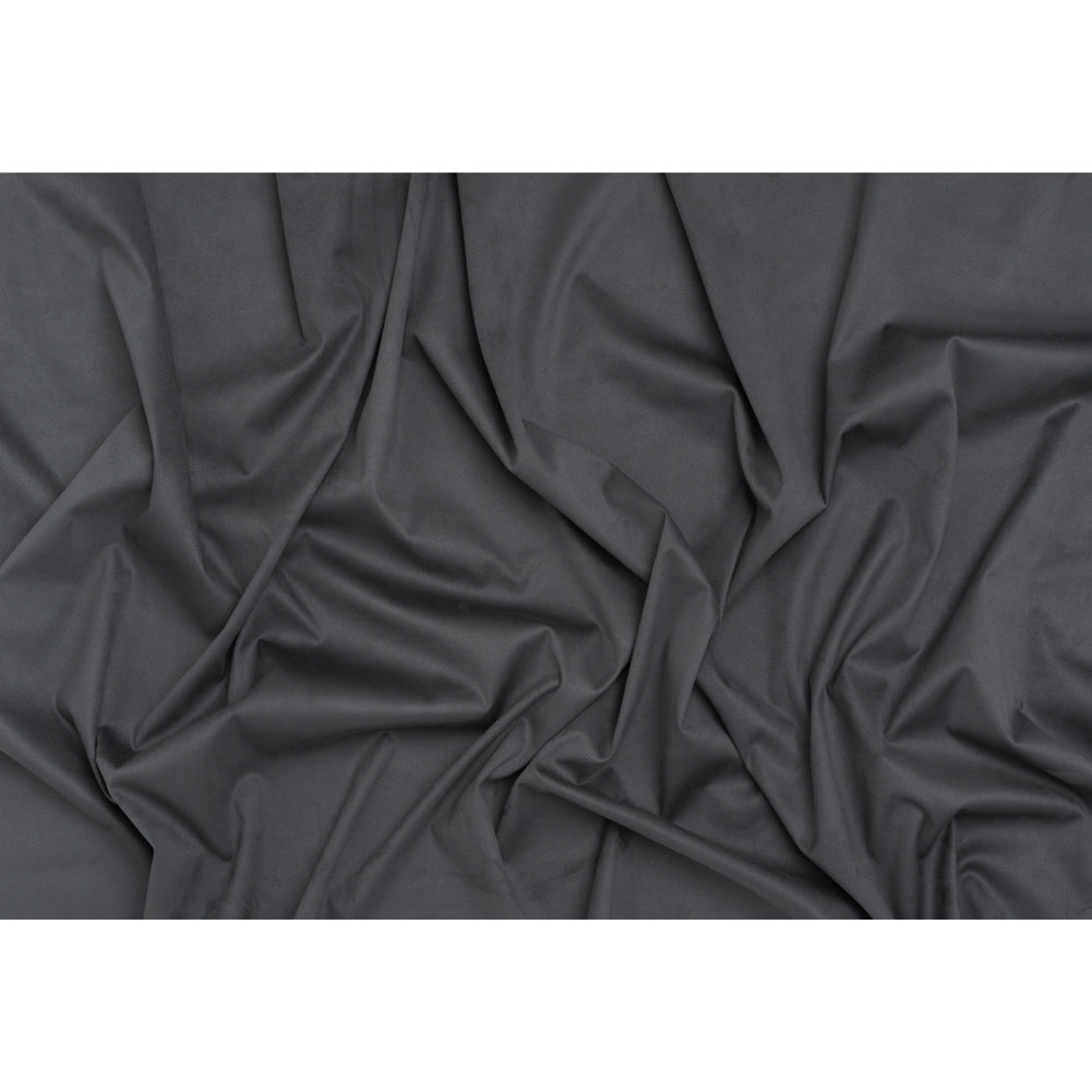 Stretch Recycled Polyester Faux Suede - Navy - Full Stretch Recycled Polyester Faux Suede - Navy - Full