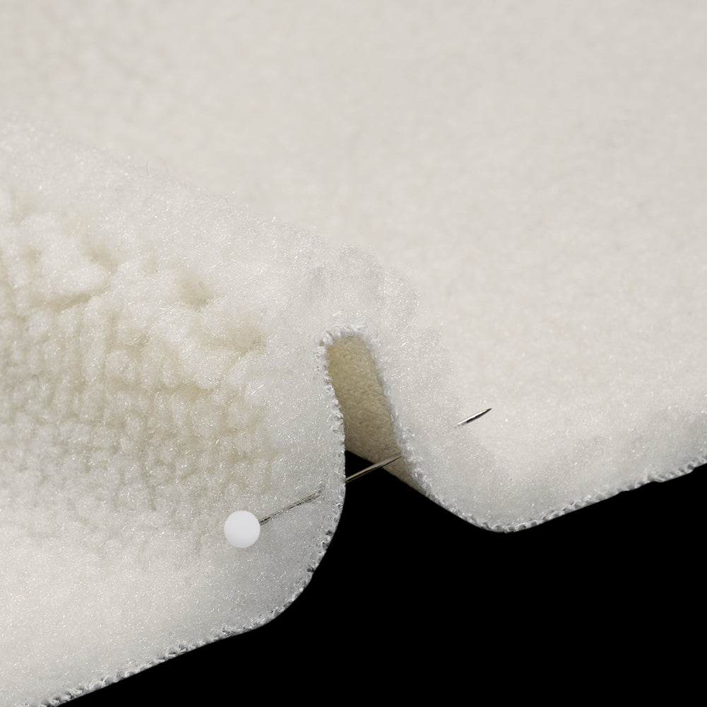 Recycled Polyester Faux Shearling - Off-White Detail Recycled Polyester Faux Shearling - Off-White Detail