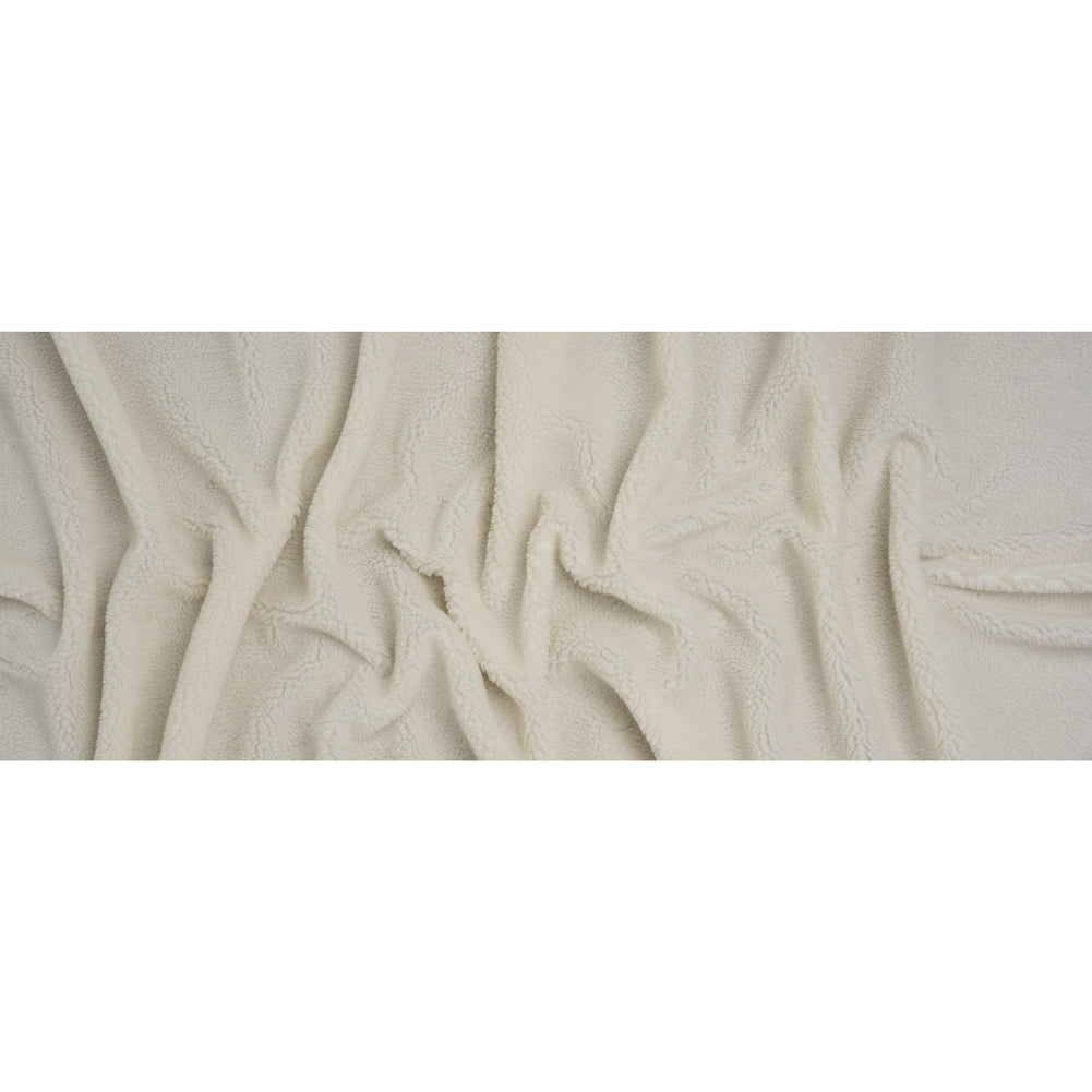 Recycled Polyester Faux Shearling - Off-White - Full Recycled Polyester Faux Shearling - Off-White - Full