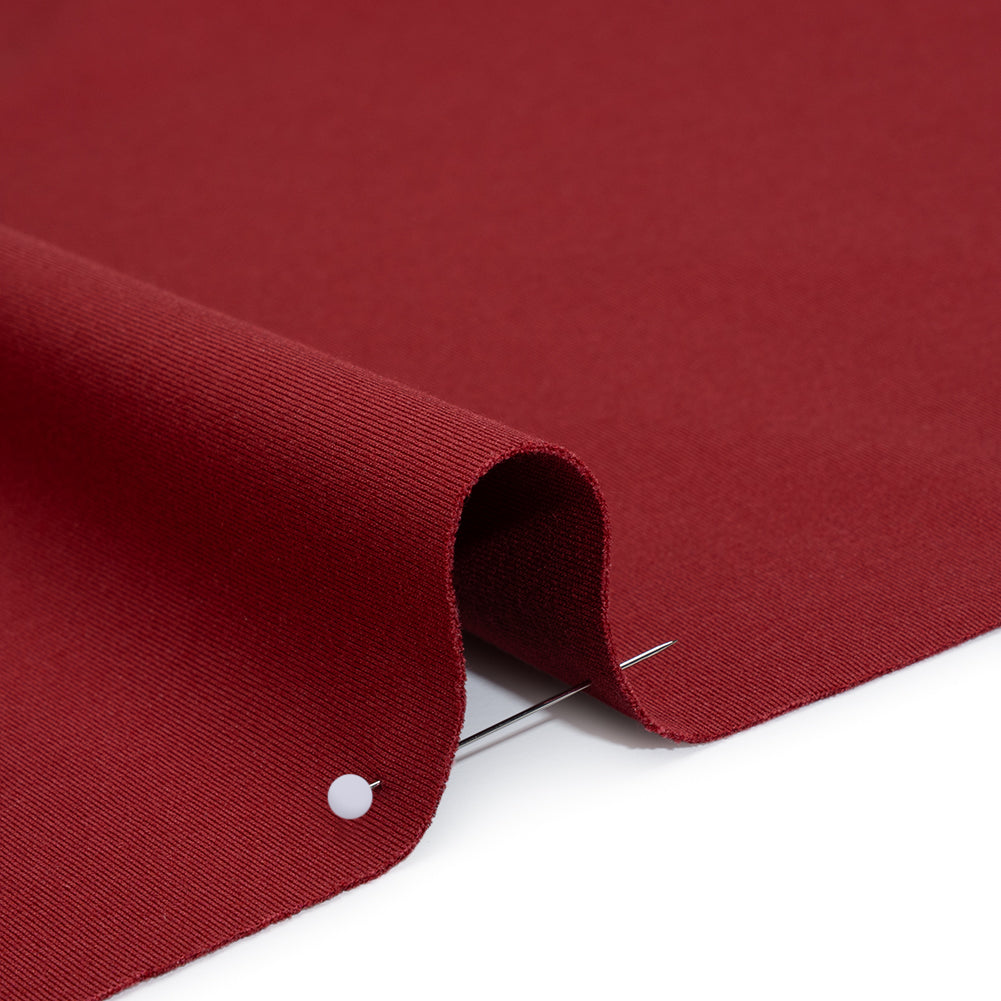 Lightweight Stretch Ponte Knit - Burgundy - Hesperia Collection Detail Lightweight Stretch Ponte Knit - Burgundy - Hesperia Collection Detail