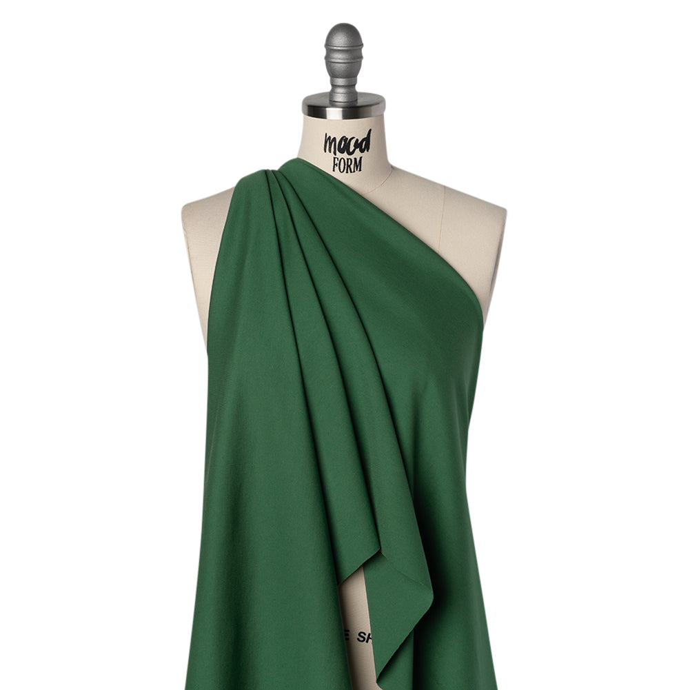 Lightweight Stretch Ponte Knit - Emerald - Hesperia Collection Drape Lightweight Stretch Ponte Knit - Emerald - Hesperia Collection Drape