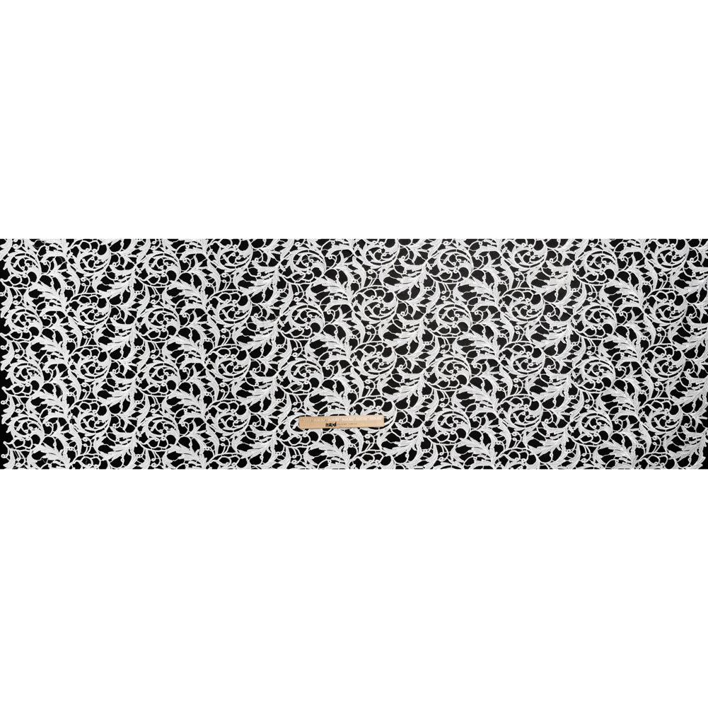 Guipure Lace - Off White Swirling Leafy Vines - Full Guipure Lace - Off White Swirling Leafy Vines - Full