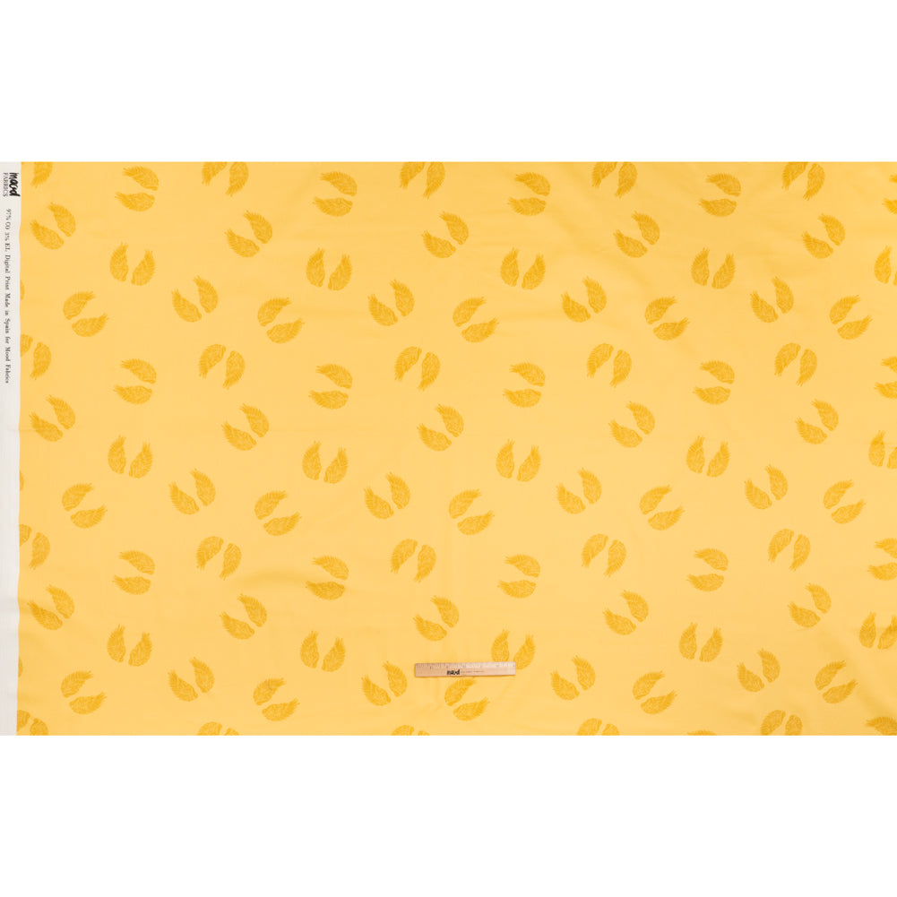 Stretch Cotton Sateen Print by Max Alexander - Sun Yellow and Goldenrod Wings - Full Stretch Cotton Sateen Print by Max Alexander - Sun Yellow and Goldenrod Wings - Full