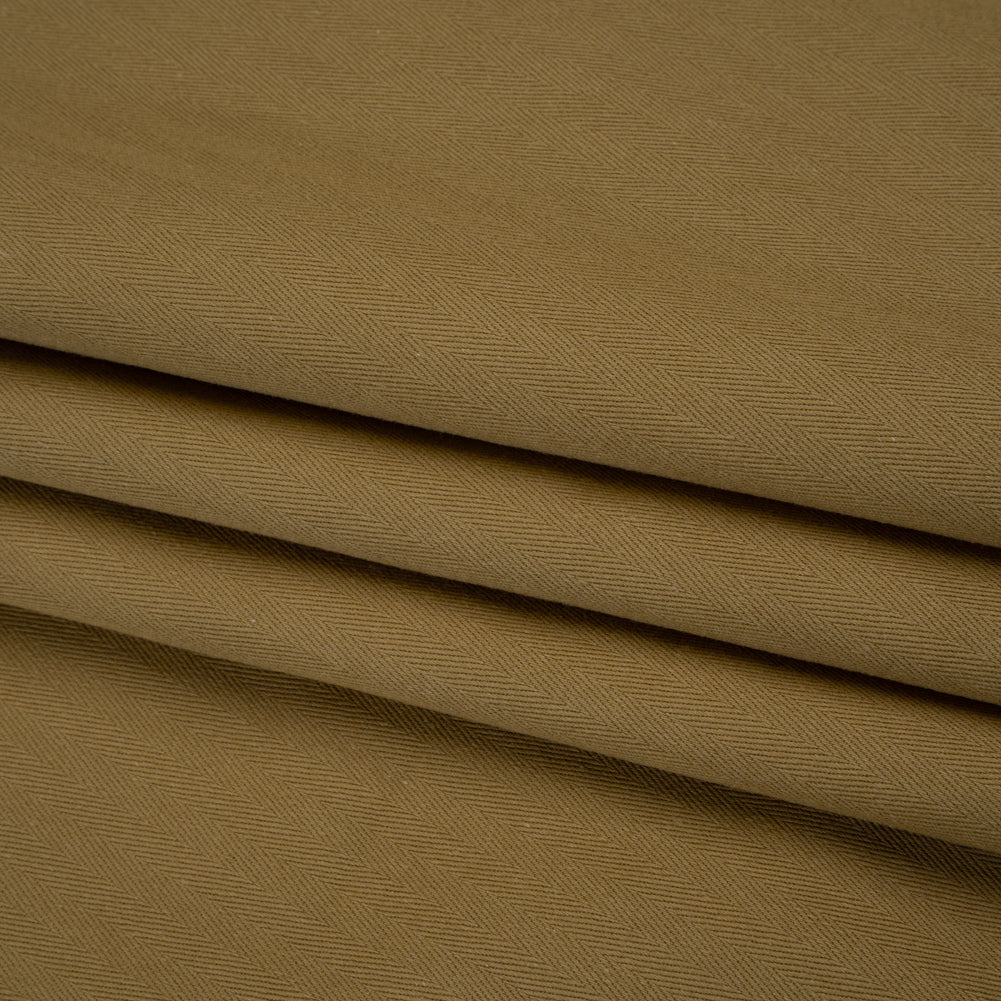 Cotton Herringbone Twill Coutil - Warm Olive - Farrah Collection Cotton Herringbone Twill Coutil - Warm Olive - Farrah Collection